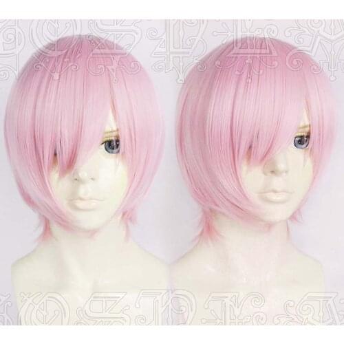 Anime/Game Fate/Grand Order Mash Kyrielight Cosplay Wigs Short Pink Heat Resistant Synthetic Hair Wig + Wig Cap
