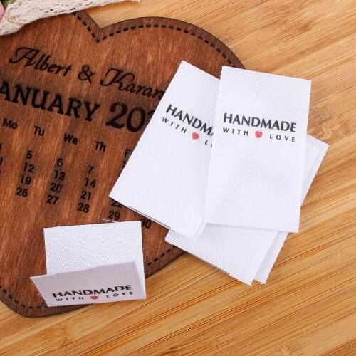 Sew On Woven Labels - Text & Symbol - Fabric Labels | Knit Labels | personalized Labels, sewing label, fabric tag (MD1039)