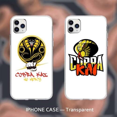 Cobra kai snake Phone Case Transparent for iPhone 6 7 8 11 12 s mini pro X XS XR MAX Plus cover funda shell
