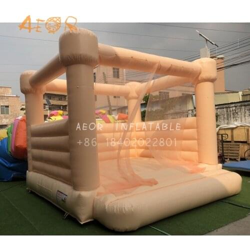 Blush Moon Bounce Rentals wedding balloonn white bouncy house party event jumper
