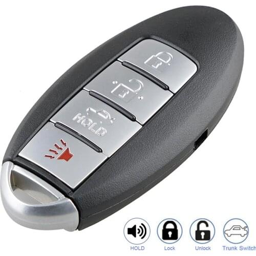 New Smart Remote Key Keyless For Nissan Maxima Altima Versa Murano 370Z G35 G37 G25 Q60 QX70 FX37 Auto 4 Buttons Remote Key Case