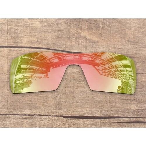 Vonxyz Peach Gold Mirror Polarized Replacement Lenses for-Oakley Oil Rig Frame