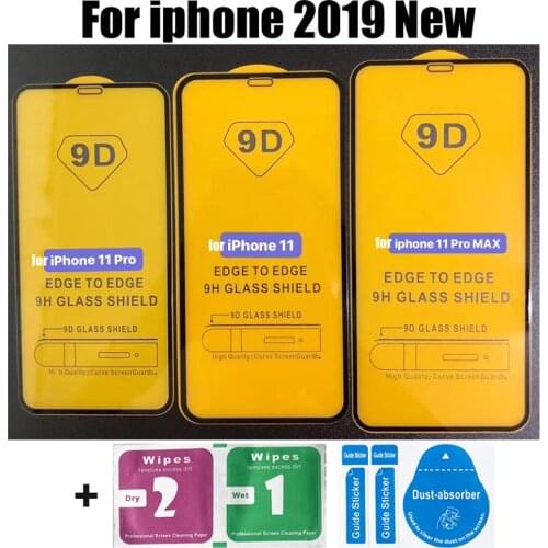 1500PCS 9D screen Protector for iPhone 11 Pro MAX X XS MAX XR 9D Tempered Glass