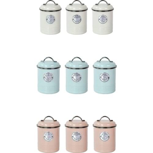 Iron Coffee Suger Tea Food Storage Container Sealed Cans Pots With Silicone Sealing Ring