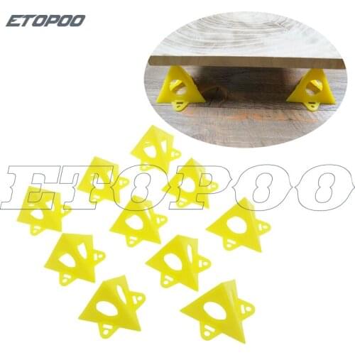 10pcs/Set Woodworking Accessories Wood work Tools Painters Pyramid Stands Paint Tool Triangle Paint Pads Feet Yellow