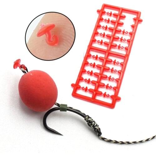 10 PACKS Fishing Carp Material Fishing Accessories Boilies Stops Hair Rig Dumbell Bait Rig Carp Stops for Pellets Corn Boilies