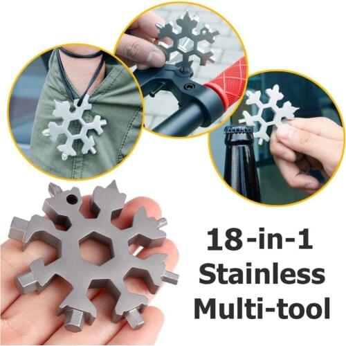 Snowflake tool card 18 in 1 snowflake tool card combination multifunctional snowflake screwdriver snowflake wrench tool