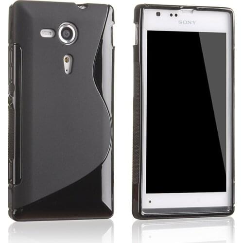 4 Color S-Line Anti Skidding Gel TPU Slim Soft Case Back Cover For Sony Xperia SP M35h C5302 C5303 C5306 Mobile Phone Cases