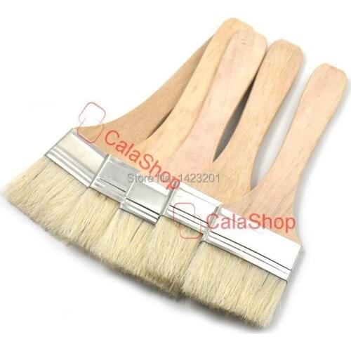 5 Pcs / Lot 50mm 2" Wooden Handle Brush Brushes Bristles Perfect Adhesives Paint Brush Touchup Supplies