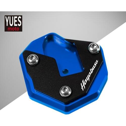 Motorcycle Accessories CNC Kickstand Side Stand Enlarge extension For SUZUKI HAYABUSA GSX1300R GSX R 1300 2007-2020