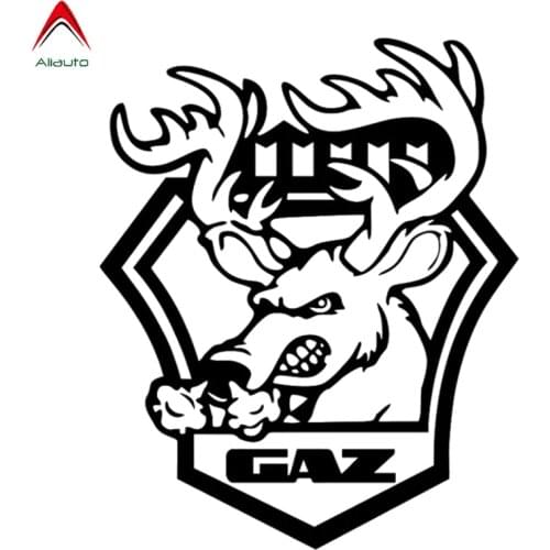 Aliauto Funny Car Sticker Angry Deer Pattern for GAZ Gazelle Vinyl Decal Motorcycle Auto Accessories,15cm*18cm