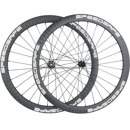 1340g 700c 42mm asymmetric road disc carbon tubeless wheels 25mm wide center lock clincher disk wheelset UD 3K 12K matte glossy