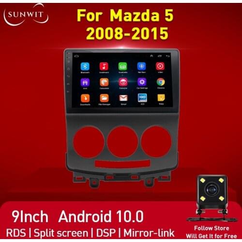 For Mazda 5 2008-2015 2Din Android10 Car Radio Multimedia Player GPS Navigator Stereo Receiver Bluetooth DSP 4G WIFI Rear Camera