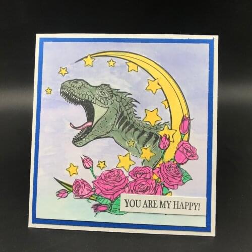 AZSG Ferocious Dinosaur Clear Stamps For DIY Scrapbooking Decorative Card making Crafts Fun Decoration Supplies 13*13cm