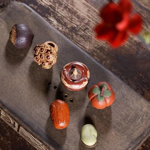 Pot world simulation fruit purple sand tea pet delicate tea play tea table ornaments tea accessories water chestnut