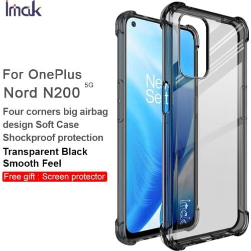 Case for OnePlus Nord N200 5G IMAK Shock-Resistant Airbag Shockproof Soft TPU Back Cover Case for OnePlus Nord N200 5G