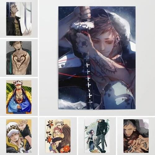 Home Decoration ONE PIECE Trafalgar Law Prints Painting Japanese Animation Poster Wall Art Modular Pictures For Bed Room Frame