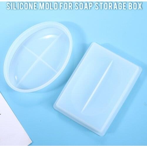 Soap Dish Holder Silicone Mold Handmade Soap Tray Resin Mould For Bathroom Decor DIY Crafts Soap Dish Silicone Mould A/B