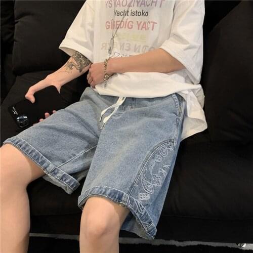 Glufigh Men's Denim Shorts
