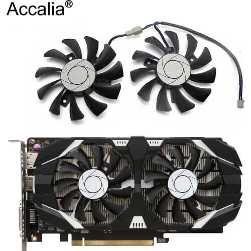 HA8010H12F-Z 75MM 2Pin GTX1050 2GT OC GPU Cooler DUAL Fan For MSI Geforce GTX 1050Ti GTX 1050 Ti 4GT-OC Graphic Card Cooling Fan