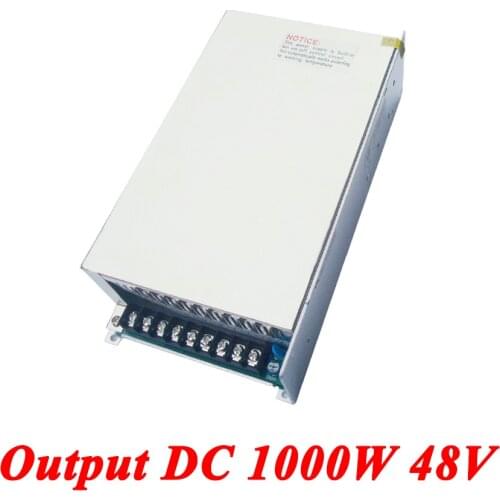 S-1000-48 switching power supply 1000W 48v 21A,Single Output ac dc converter for Led Strip,AC110V/220V Transformer to DC 48 V