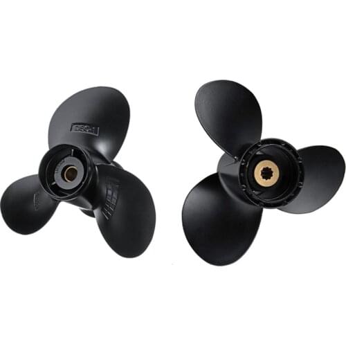 1 Pcs 9 1/4 X 11 Aluminum Alloy Boat Outboard Propeller & 1 Pcs Marine Engine Outboard Propeller 9 1/4 X 10