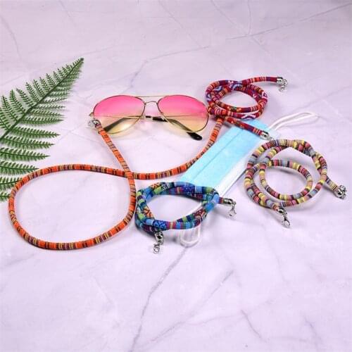 65cm Fashion High-End Ethnic Rope Glasses Chain on the Neck for Women Bohemian Hang Masks String Sunglasses Cotton Lanyard Mens