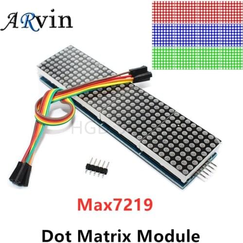 Max7219 Dot Matrix Module Control Single Chip Microcomputer Module 4-in-1 Display Send 5P Line (H6a4)