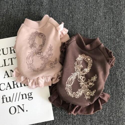 Pet Clothes Luxury Pet Dog Sweater Soft Elegant Pet Dress Winter Puppy Overcoat Bowknot Dog Clothes for Small Dog Cat Clothes