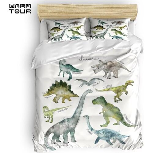 WARMTOUR Duvet Cover Dinosaurs Duvet Cover Set 4 Piece Bedding Set For Beds DHL Shipping Method