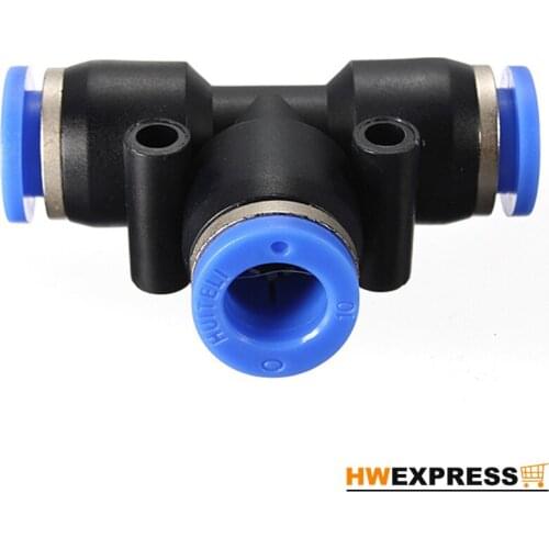 Sale Top Quality Pneumatic Equal Tee Union Connector Fittings T Type F Air/Water Hose Tube 4-16mm