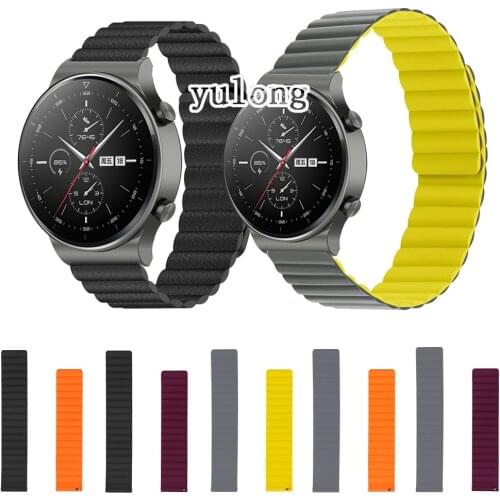 20mm 22mm Silicone Strap Band For Huawei Watch GT 2 2e GT2 Pro Honor MagicWatch Magnetic Loop Watchband