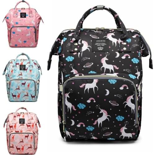 Aminal Style Mommy Diaper Bags Mother Large Capacity Travel Nappy Backpacks with anti-loss zipper Baby Nursing Bags dropship