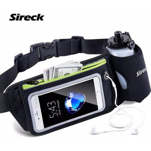 Sireck 2 IN 1 Touchscreen Running Waist Bag For 6.0 inch Phone Outdoor Sport Water Bottle Pouch Fanny Pack Jogging Belt Gym Bags