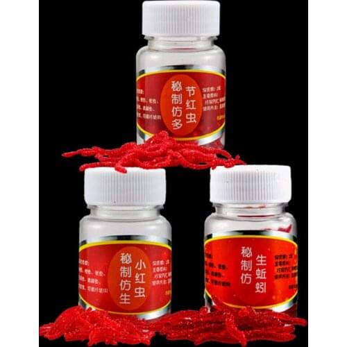 WALK FISH Soft Lure Simulated Earthworms Bionic Grub Red Worms Artificial Fishing Tackle Bait Realistic Fishing Bait