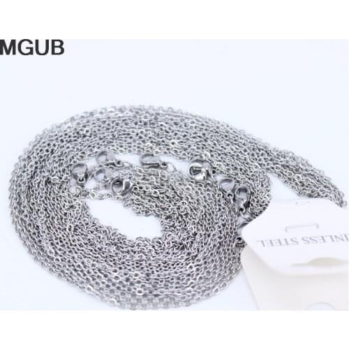 10 pieces/set Stainless steel accessories Silver color jewelry chain kit durable does not fade jewelry