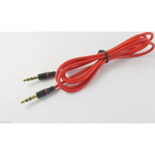 10pcs Red 3.5mm Male to Male Audio Car Stereo Headphone Extension Aux Cables 1.2M/4Ft