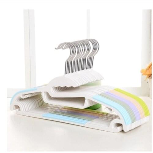 10pcs/lot 41cm The dry and wet plastic coat hangers are multi-functional stainless steel hangers