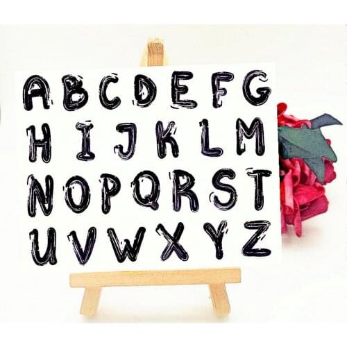 14x18CM 26 capital letter lovely Transparent Seal Clear Stamps Silicone Seal Roller Stamps DIY Scrapbook Album / Card Production