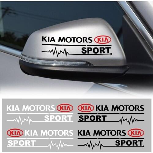 2PCS Car Rearview Mirror Decoration Sticker Body Decal For KIA Rio Ceed Sportage Sorento K2 K3 K4 K5 K6 Soul Auto Accessories