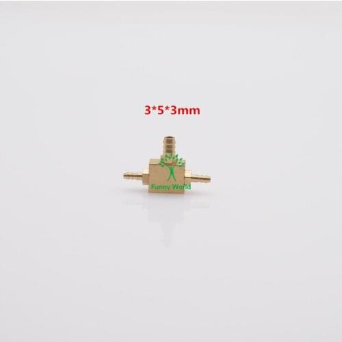 3PCS DENTAL Valve Copper Tee for dental chair air compressor Air Turbine 3*3*5MM