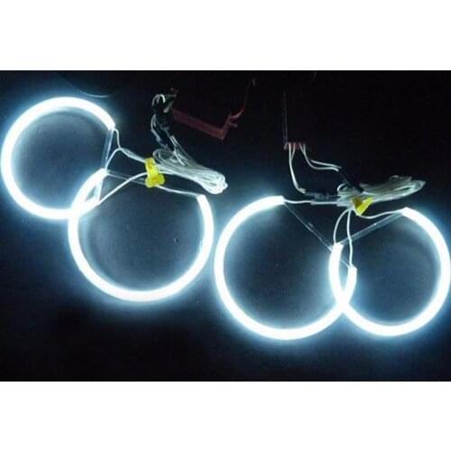 4pcs 131mm Car Angel Eagle Eyes Light Headlight White Headlamp For Bmw E36 3 E38 7 E39 5 E46 (131*4) Ccfl Tube