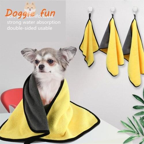 Absorbent Towels for Dogs Cats Fashion Bath Towel Nano Fiber Quick-drying Bath Towel For Funiture Car Wiping Cloth Pet Supplies