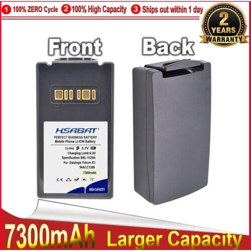 HSABAT 0 Cycle 7300mAh 94ACC1386, BT-26 Battery for Datalogic Falcon X3, Falcon X3 Plus, Falcon X3+, Falcon X4 Accumulator
