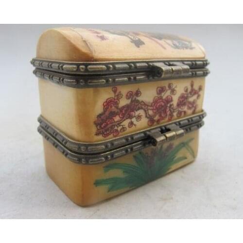 Boîte à bijoux Mei Vintage Vintage de chine | Boîte à bijoux, en os de chameau, unique, cadeau pour dame