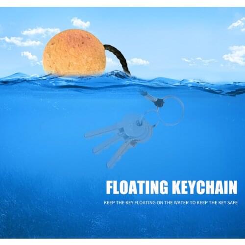 50mm Marine Sailing Boat Floating Cork Keyring Water Buoyant ball Floating Cork Keychain for Kayak Drifting Accessories
