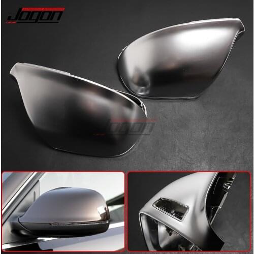Matte Silver Replace ABS Chrome Side Wing Rear View Rearview Mirror Cover Case For Audi Q5 SQ5 8R & Q7 Facelift 2009-2015