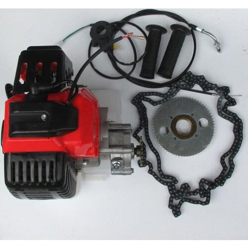 1E44-5 49cc Engine With Gearbox For 2 Stroke Mini Dirt bike Pocket Bike Mini Atv Parts