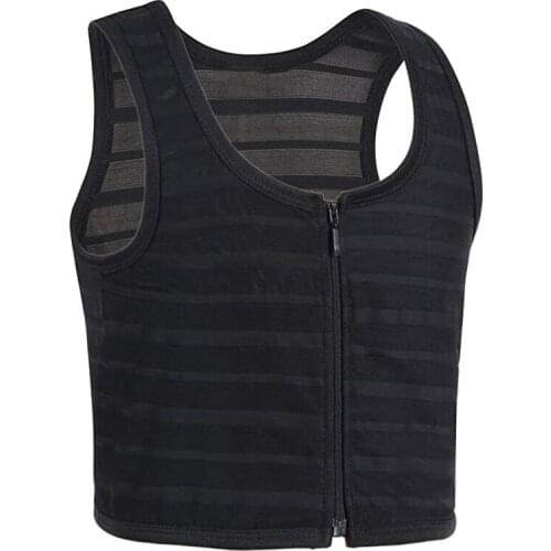 Breathable Mesh Bandage Bra Tank Tops Chest Binder Flatten Breast Corset Shaper Vest Tomboy Trans FTM Lesbian Slim Undershirt