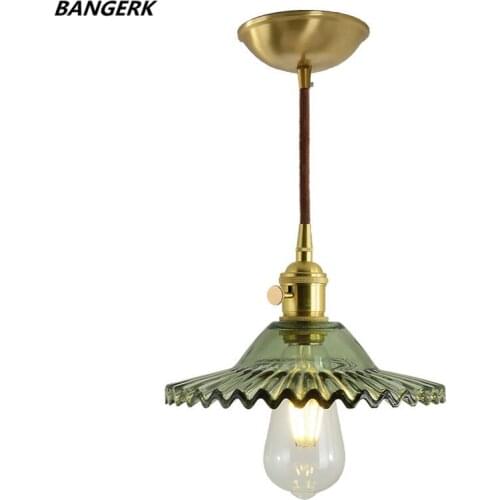 Edison Copper LED Pendant Lamp Lights Antique Loft Vintage Hanging Light Fixtures Brass Glass Pendant Lighting For Home Decor